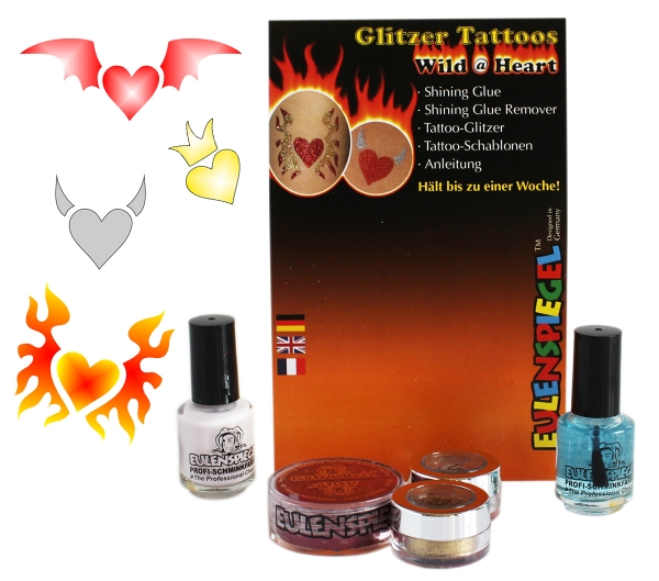 Glitzer Tattoo-Set Wild @ Heart